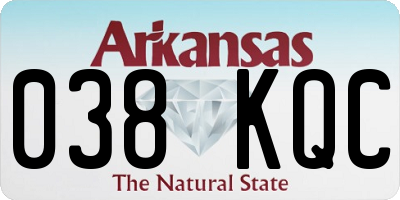 AR license plate 038KQC