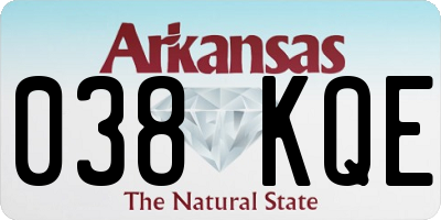 AR license plate 038KQE