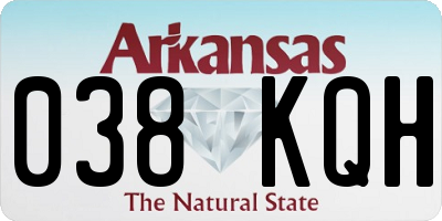 AR license plate 038KQH