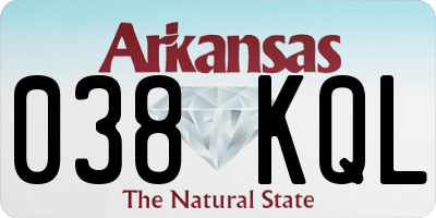 AR license plate 038KQL
