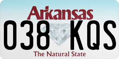 AR license plate 038KQS