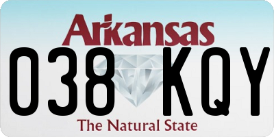 AR license plate 038KQY