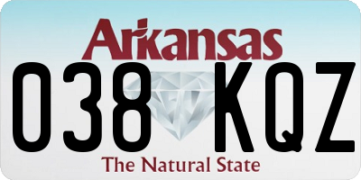AR license plate 038KQZ