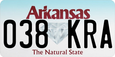AR license plate 038KRA
