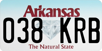 AR license plate 038KRB