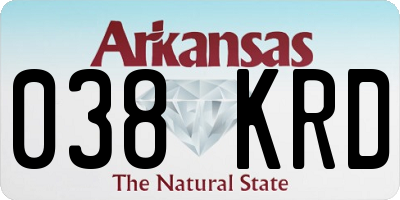 AR license plate 038KRD