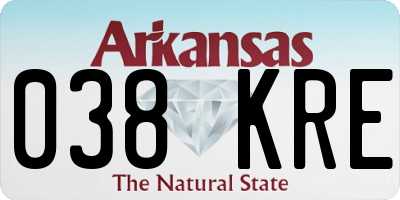 AR license plate 038KRE