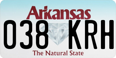 AR license plate 038KRH