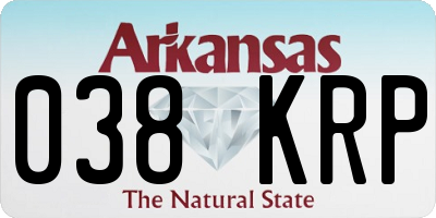 AR license plate 038KRP