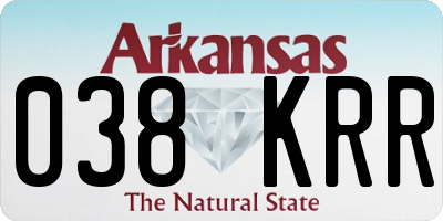 AR license plate 038KRR