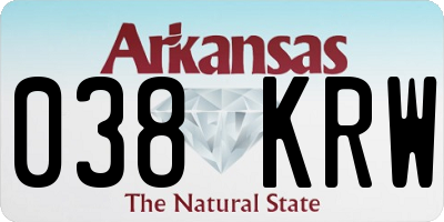 AR license plate 038KRW