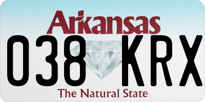 AR license plate 038KRX