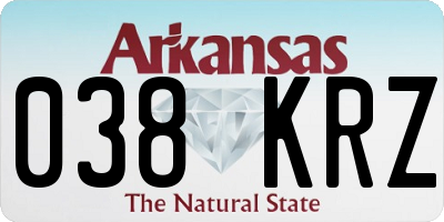 AR license plate 038KRZ