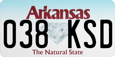 AR license plate 038KSD