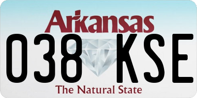 AR license plate 038KSE