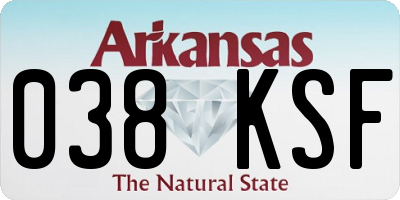 AR license plate 038KSF