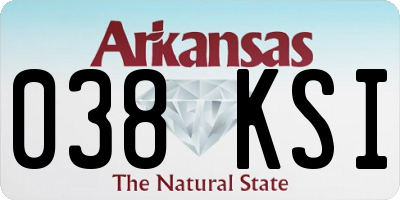 AR license plate 038KSI