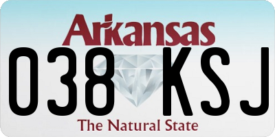 AR license plate 038KSJ