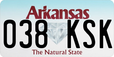 AR license plate 038KSK