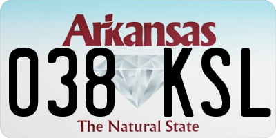AR license plate 038KSL