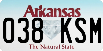 AR license plate 038KSM