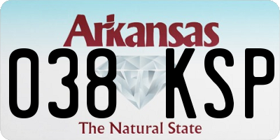 AR license plate 038KSP