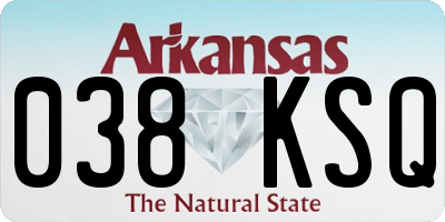 AR license plate 038KSQ