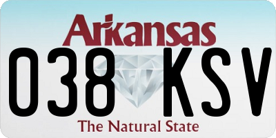 AR license plate 038KSV