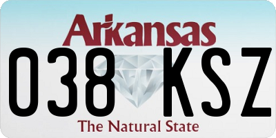 AR license plate 038KSZ