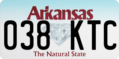 AR license plate 038KTC