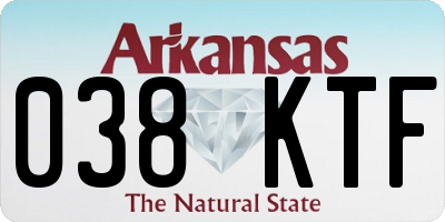 AR license plate 038KTF