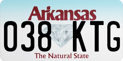 AR license plate 038KTG