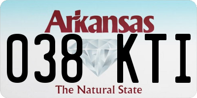 AR license plate 038KTI