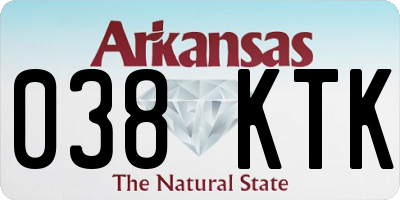 AR license plate 038KTK