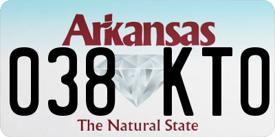 AR license plate 038KTO