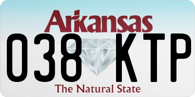 AR license plate 038KTP