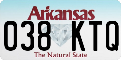 AR license plate 038KTQ