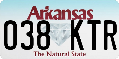 AR license plate 038KTR