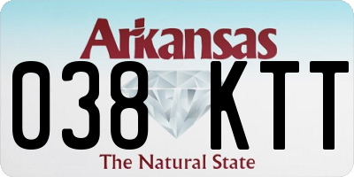 AR license plate 038KTT