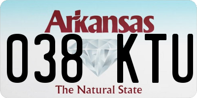 AR license plate 038KTU