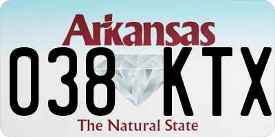 AR license plate 038KTX