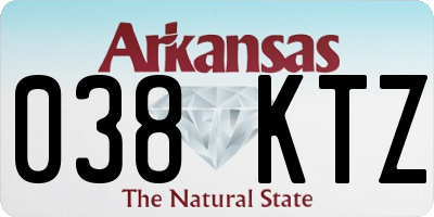 AR license plate 038KTZ