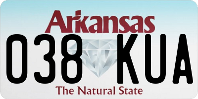 AR license plate 038KUA