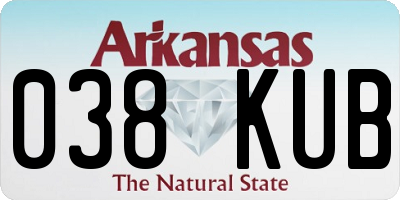 AR license plate 038KUB