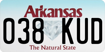 AR license plate 038KUD