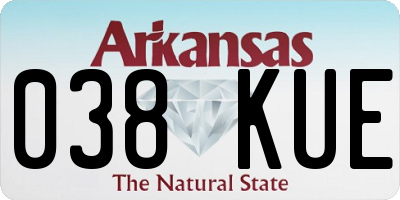 AR license plate 038KUE