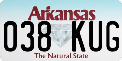 AR license plate 038KUG