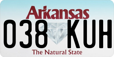 AR license plate 038KUH