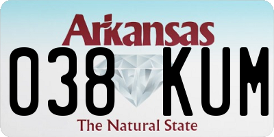 AR license plate 038KUM