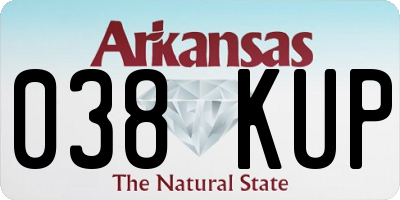 AR license plate 038KUP